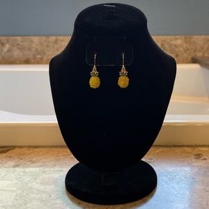 Beaded Pineapple Leverback Drop Earrings‎